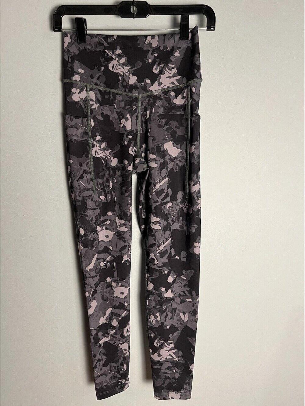 The North Face Leggings Pockets Gray Camouflage Running 7/8 Length Medium NWT